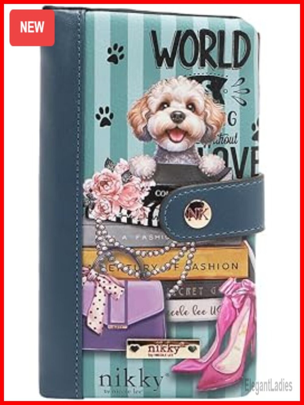 Vegan Leather Bifold Wallet with RFID Blocking, 8 Card Slots